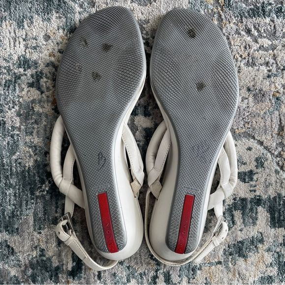 Prada Leather Thong Wedge Sandal - Picture 11 of 11